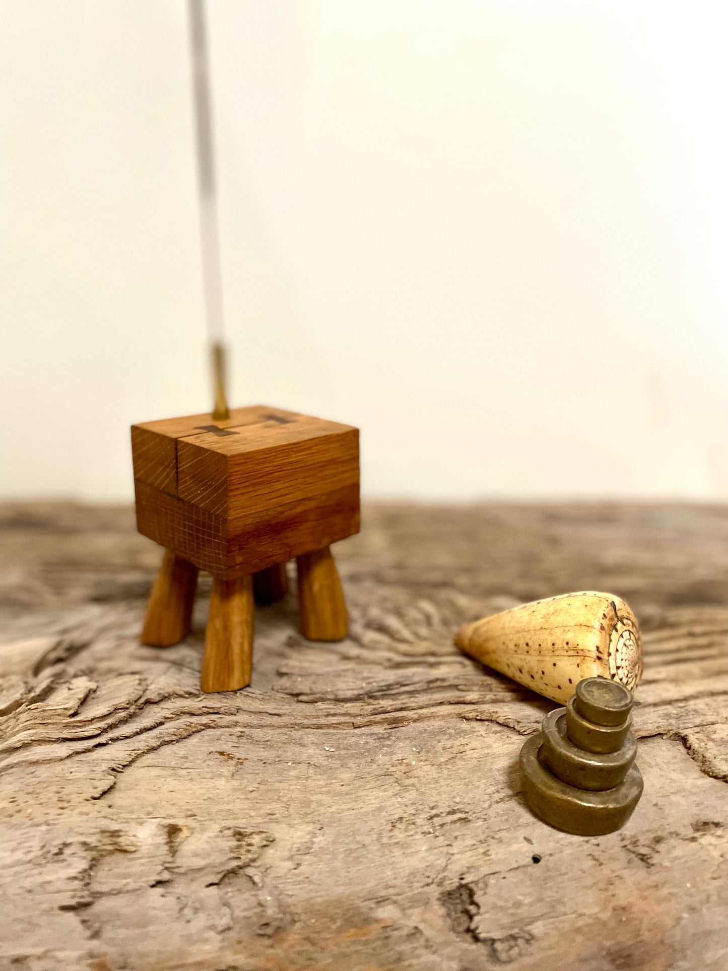 Rustic Wooden Incense Stick Holder