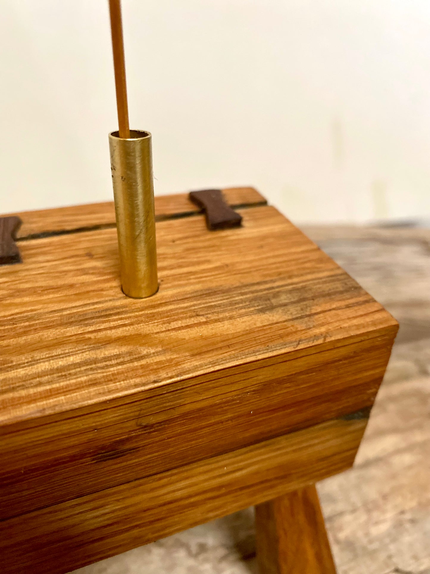 Rustic Wooden Incense Stick Holder