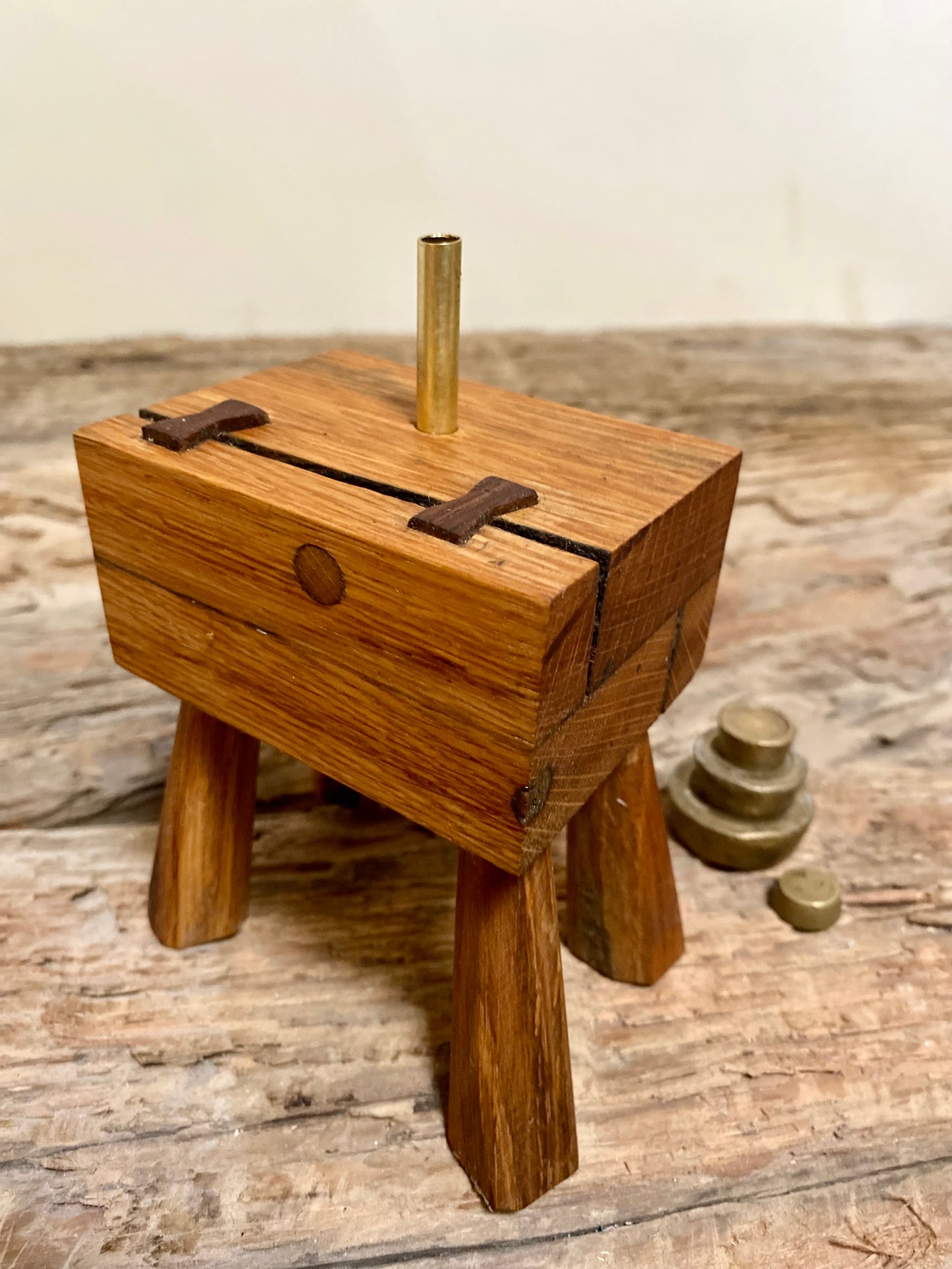 Rustic Wooden Incense Stick Holder