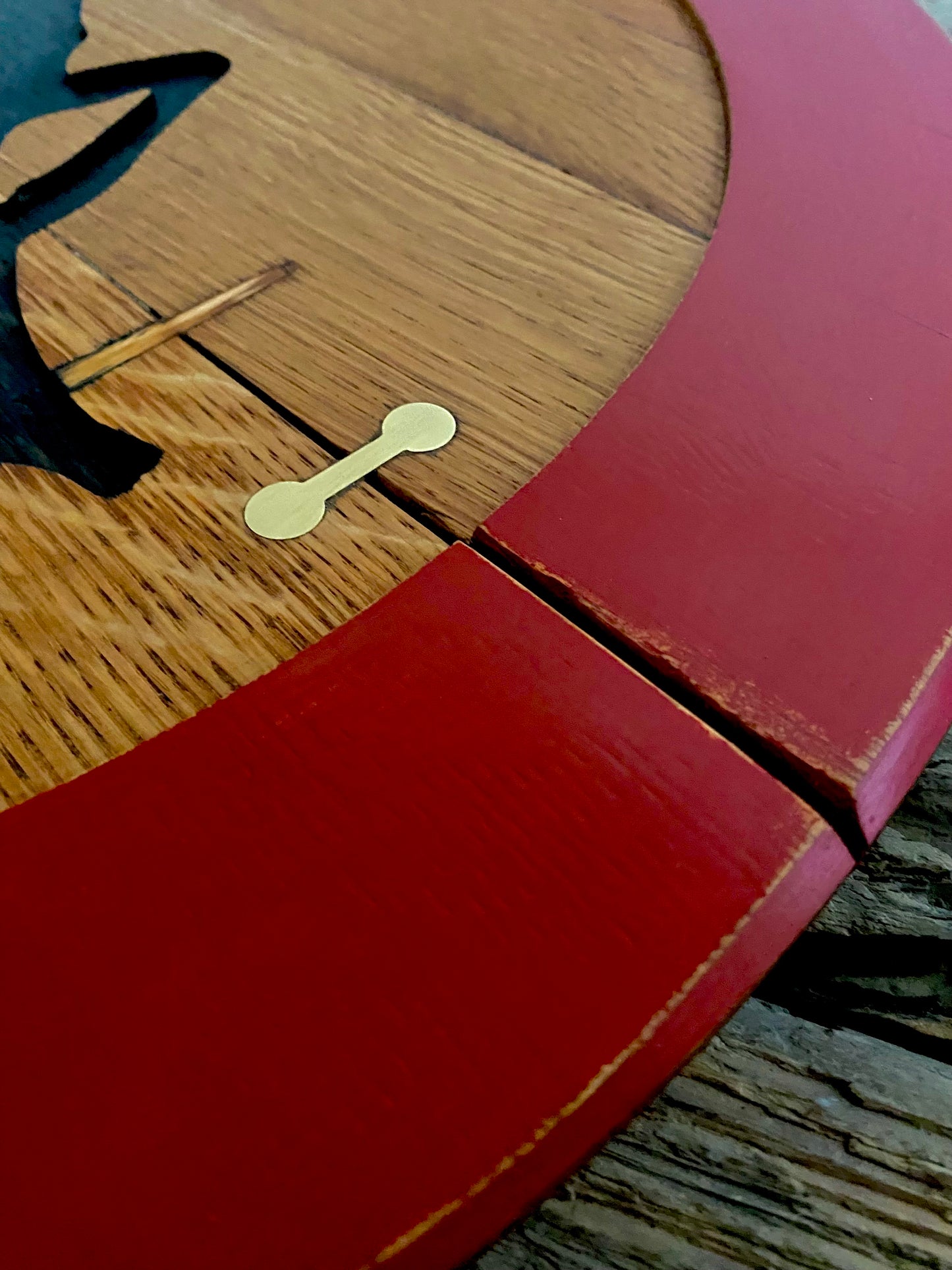 Rustic Oak Wall Art Road Sign - Stag