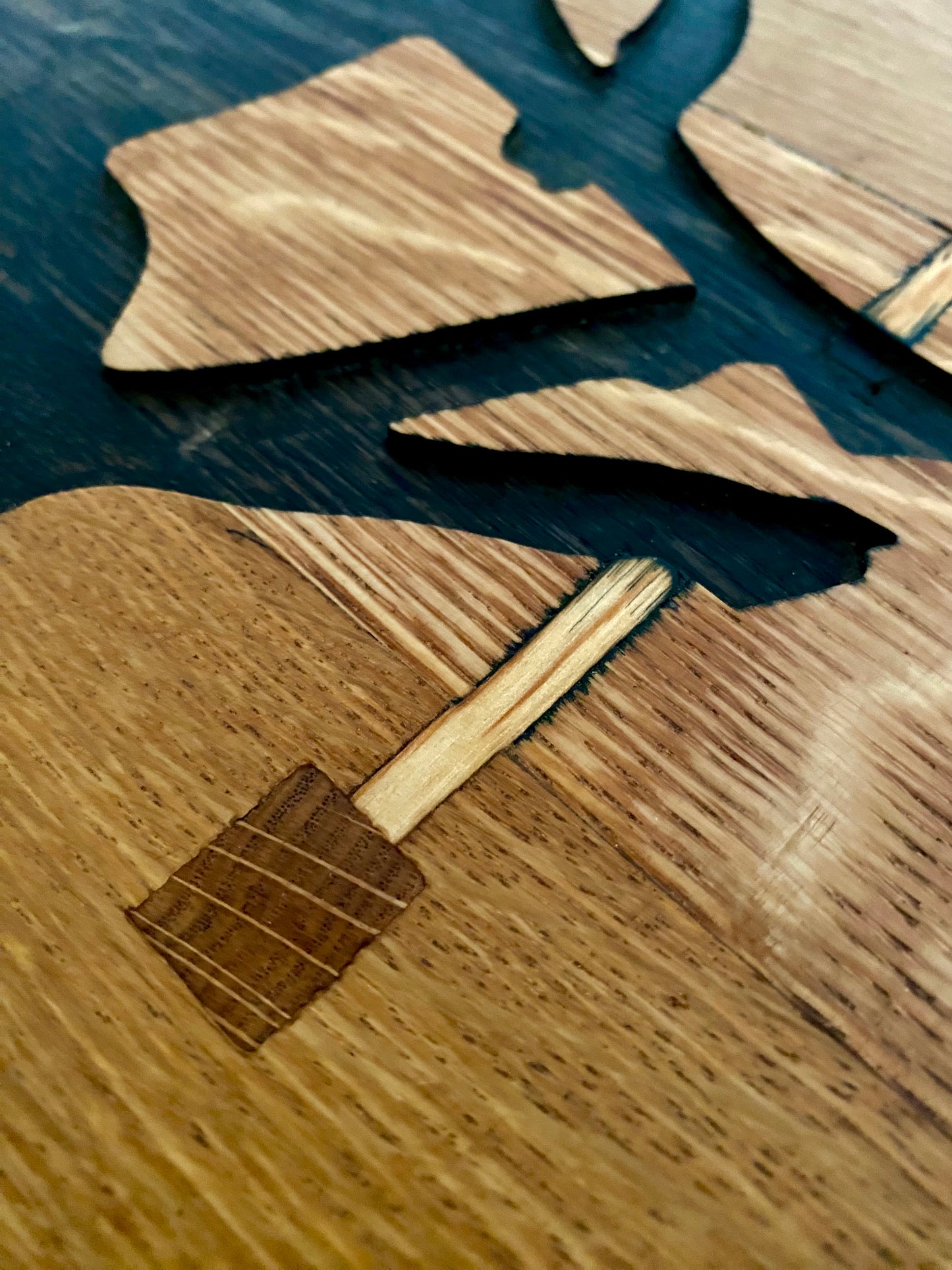 Rustic Oak Wall Art Road Sign - Stag