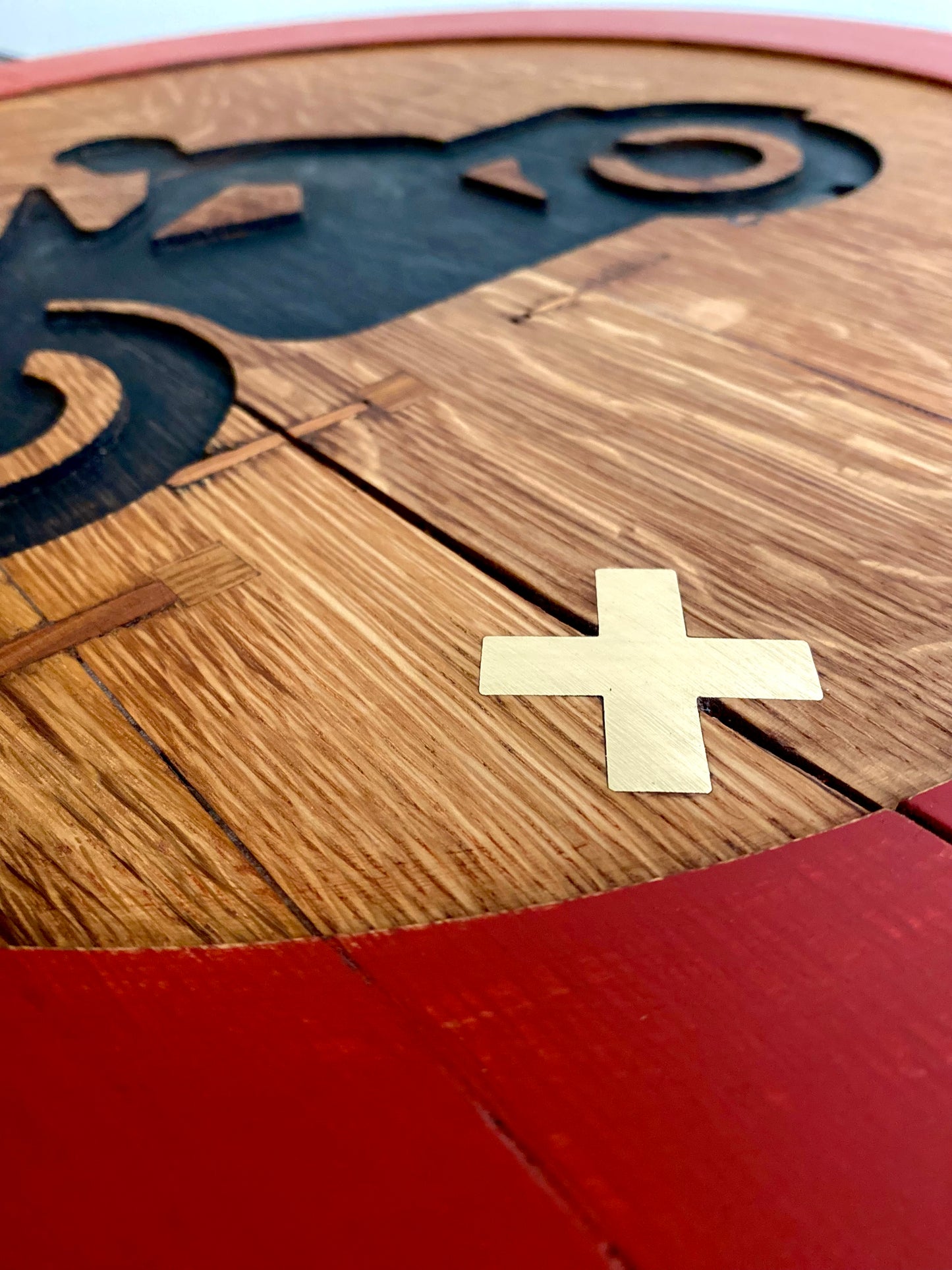 Rustic Oak Wall Art Road Sign - Motorbike