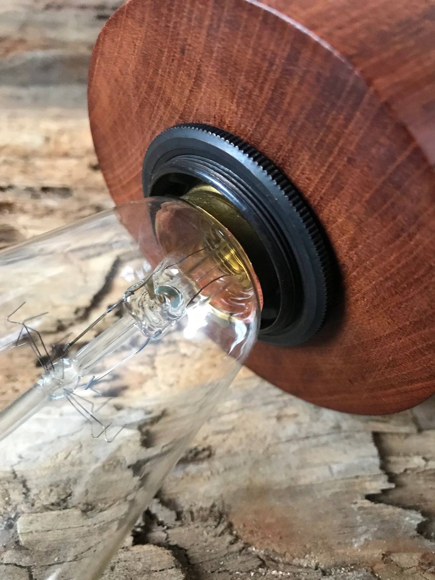 Rustic Hardwood Hanging Pendant Light