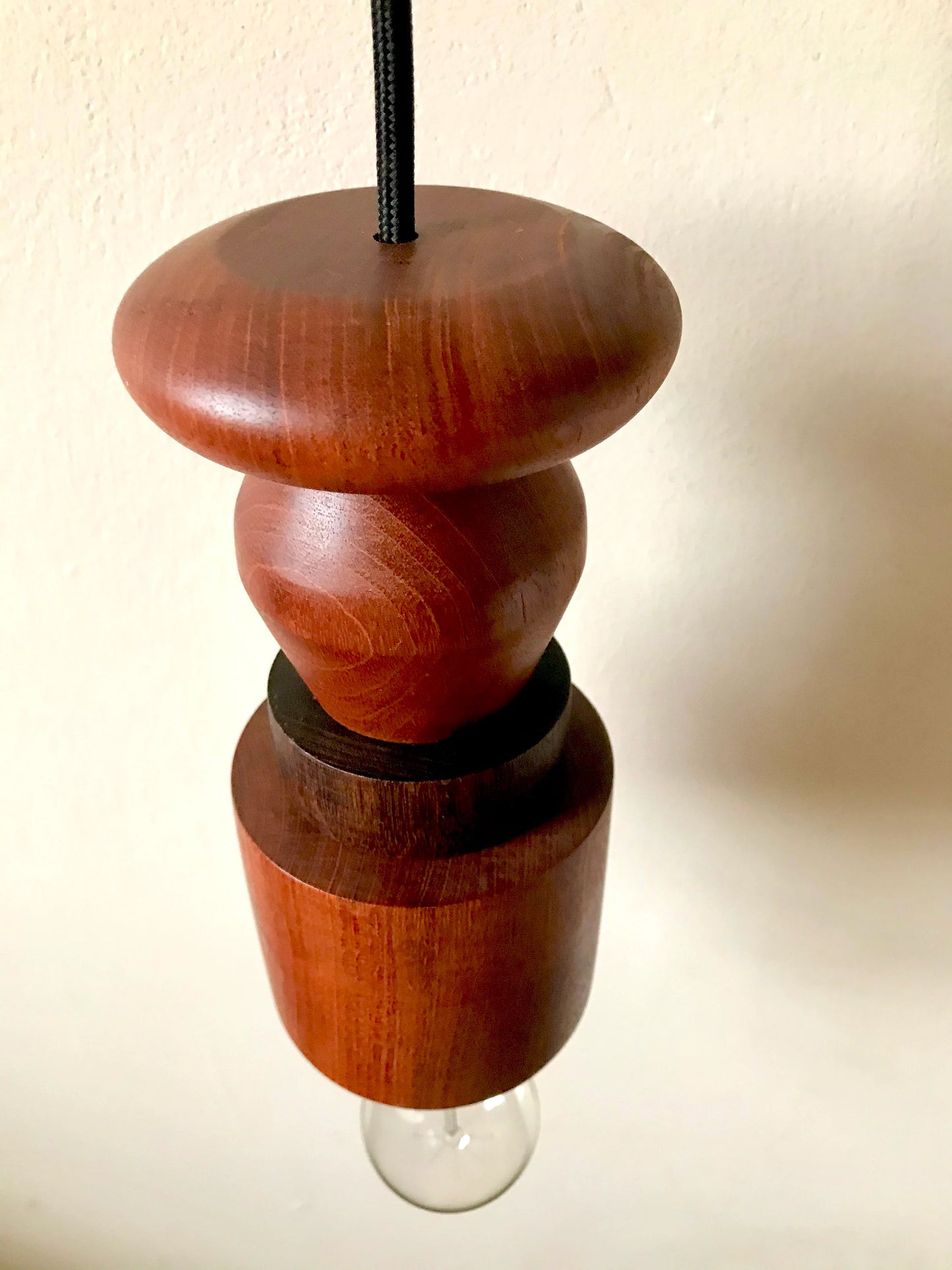 Rustic Hardwood Hanging Pendant Light