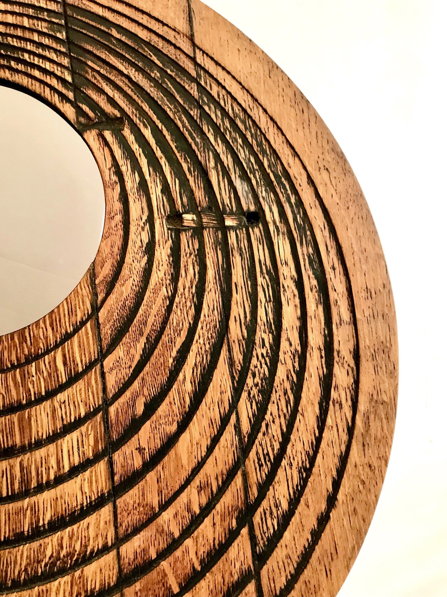 Large Rustic Oak Living Room Wall Mirror