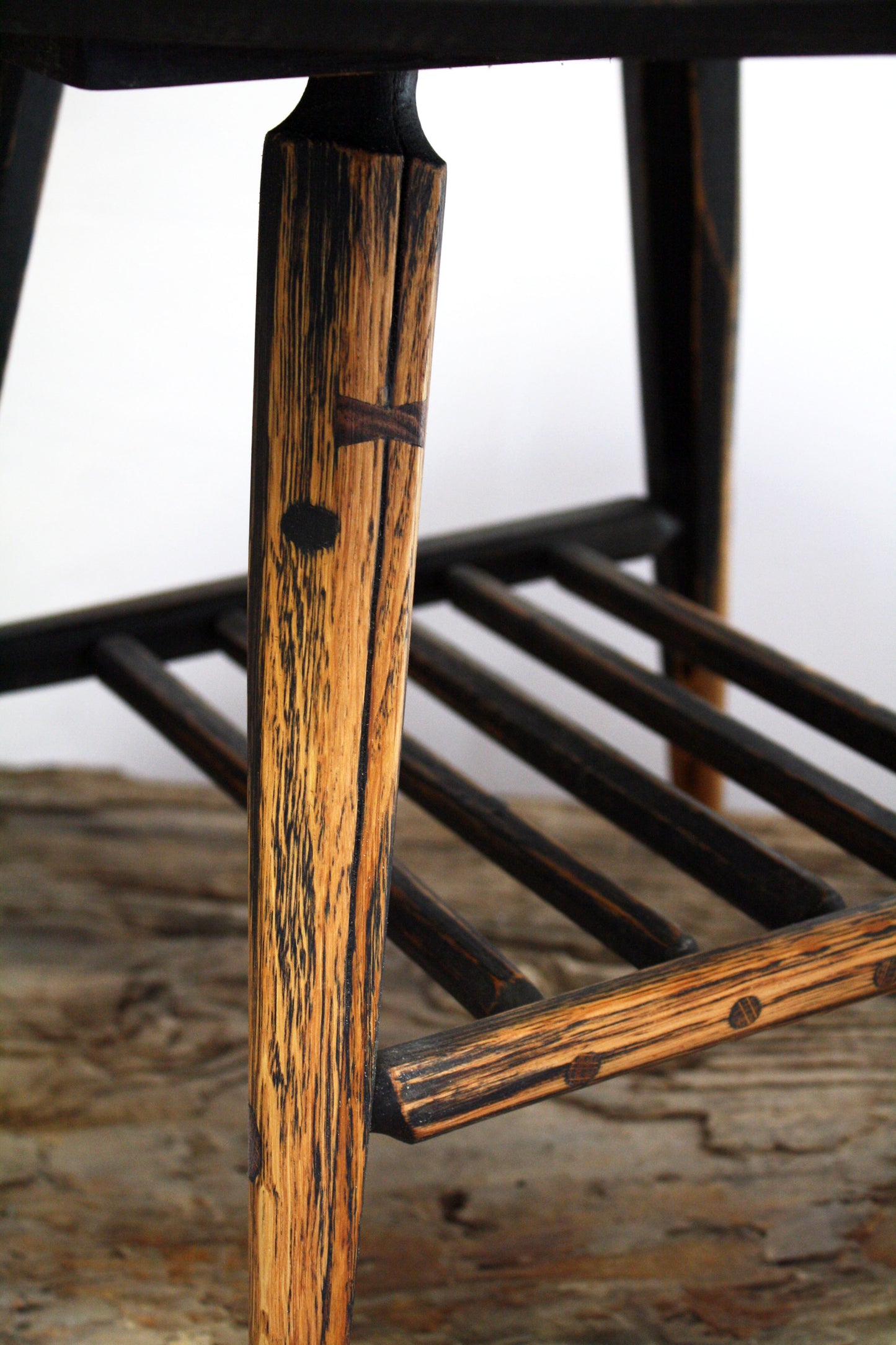 Mid-Century Rustic Oak Coffee Table