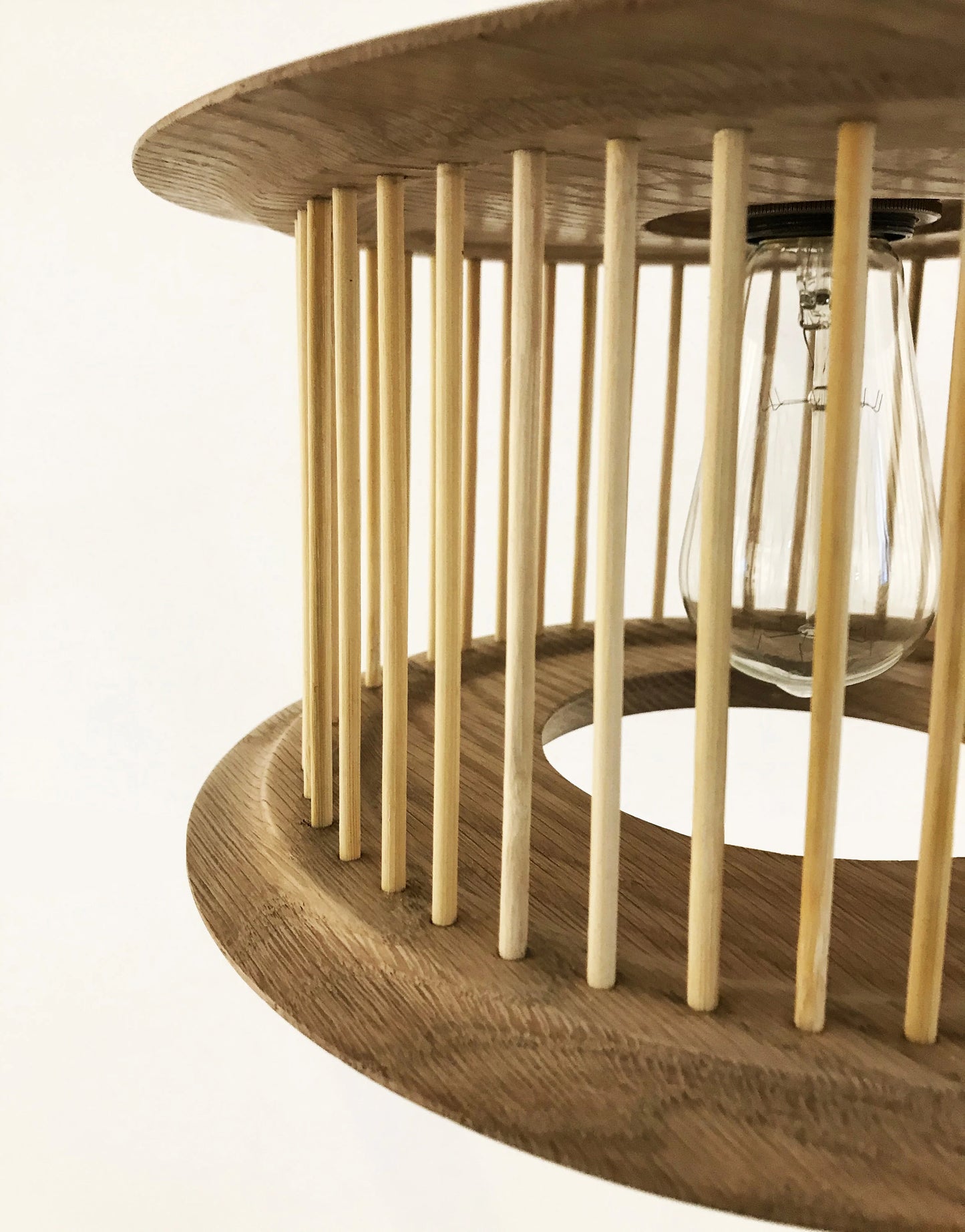 Modern Rustic Danish Oak Pendant Lampshade