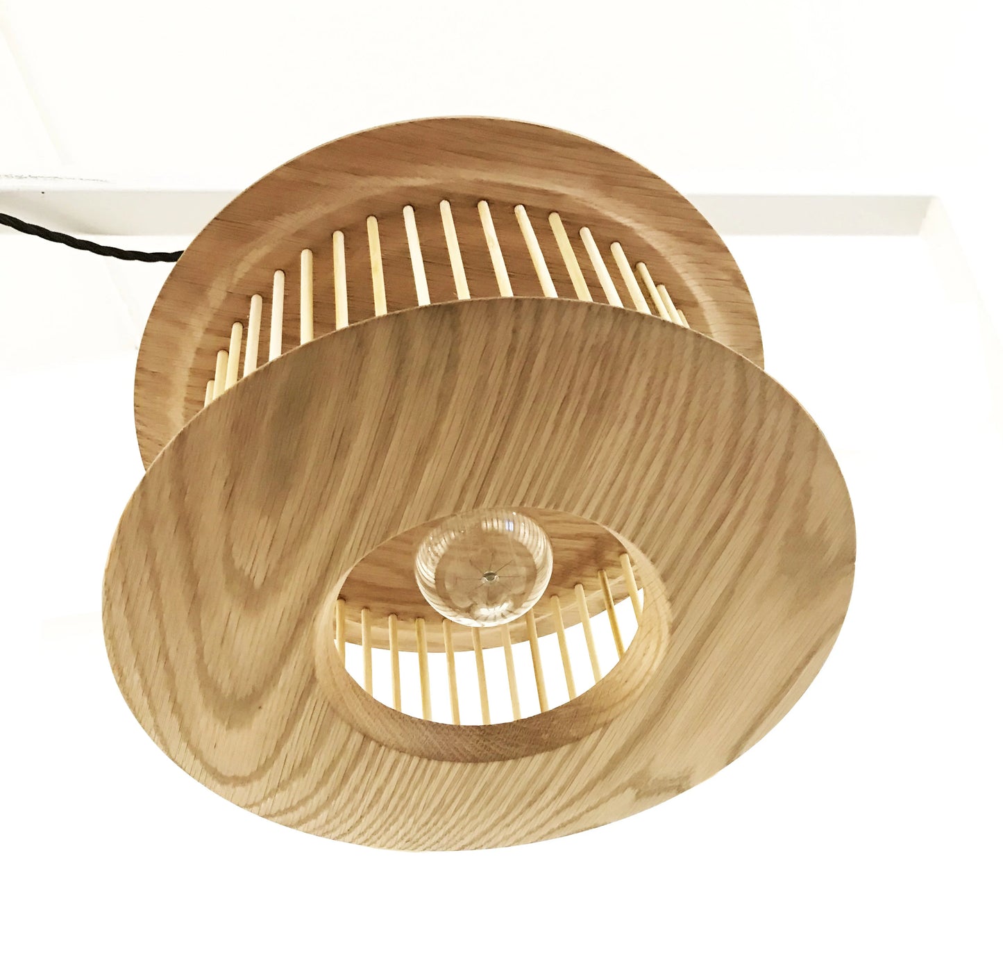 Modern Rustic Danish Oak Pendant Lampshade