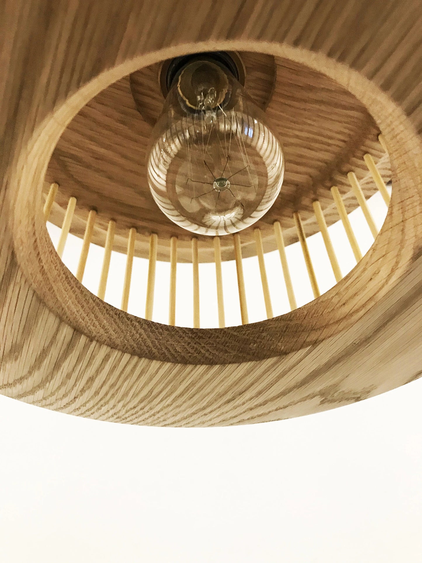 Modern Rustic Danish Oak Pendant Lampshade