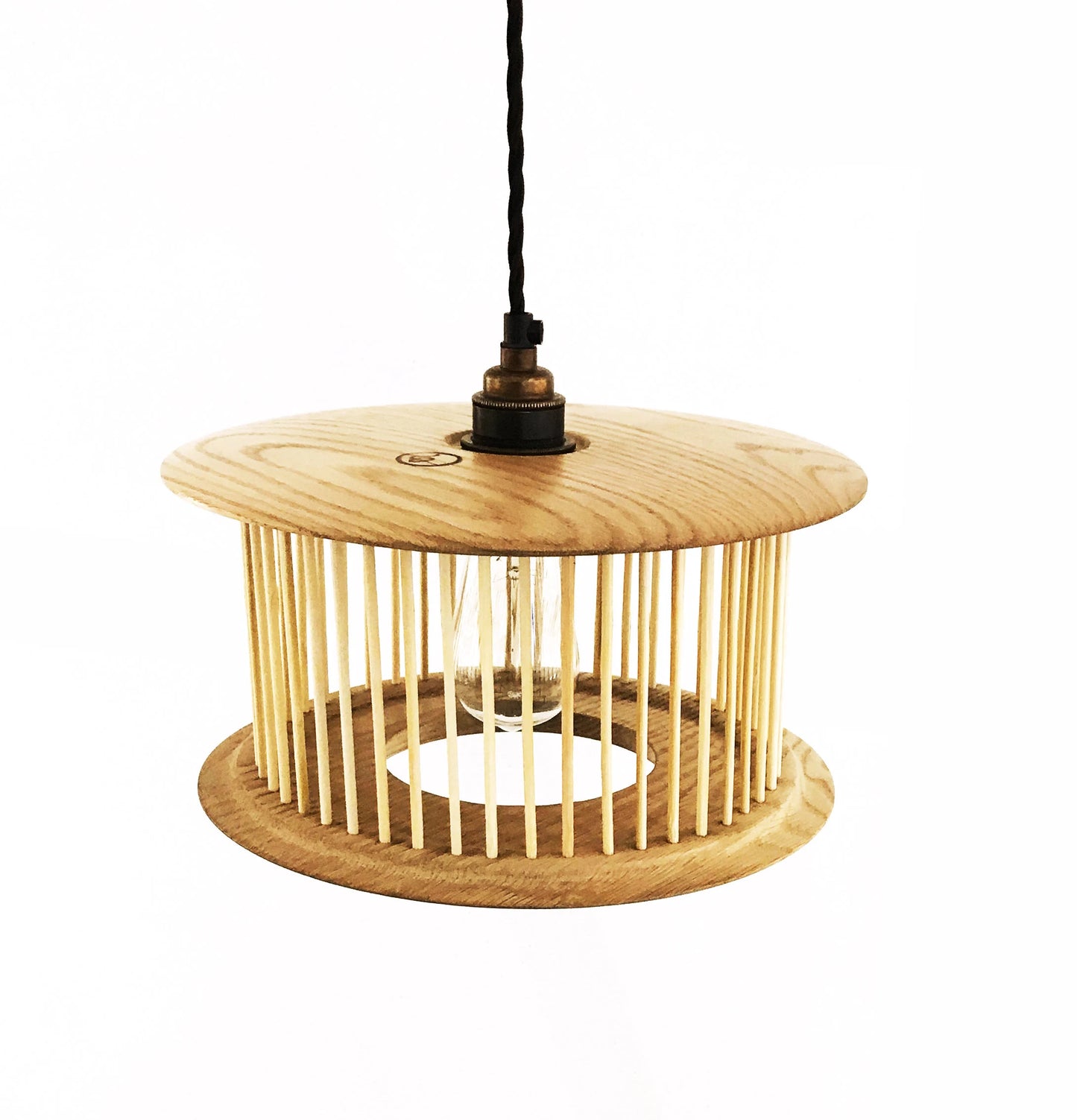 Modern Rustic Danish Oak Pendant Lampshade