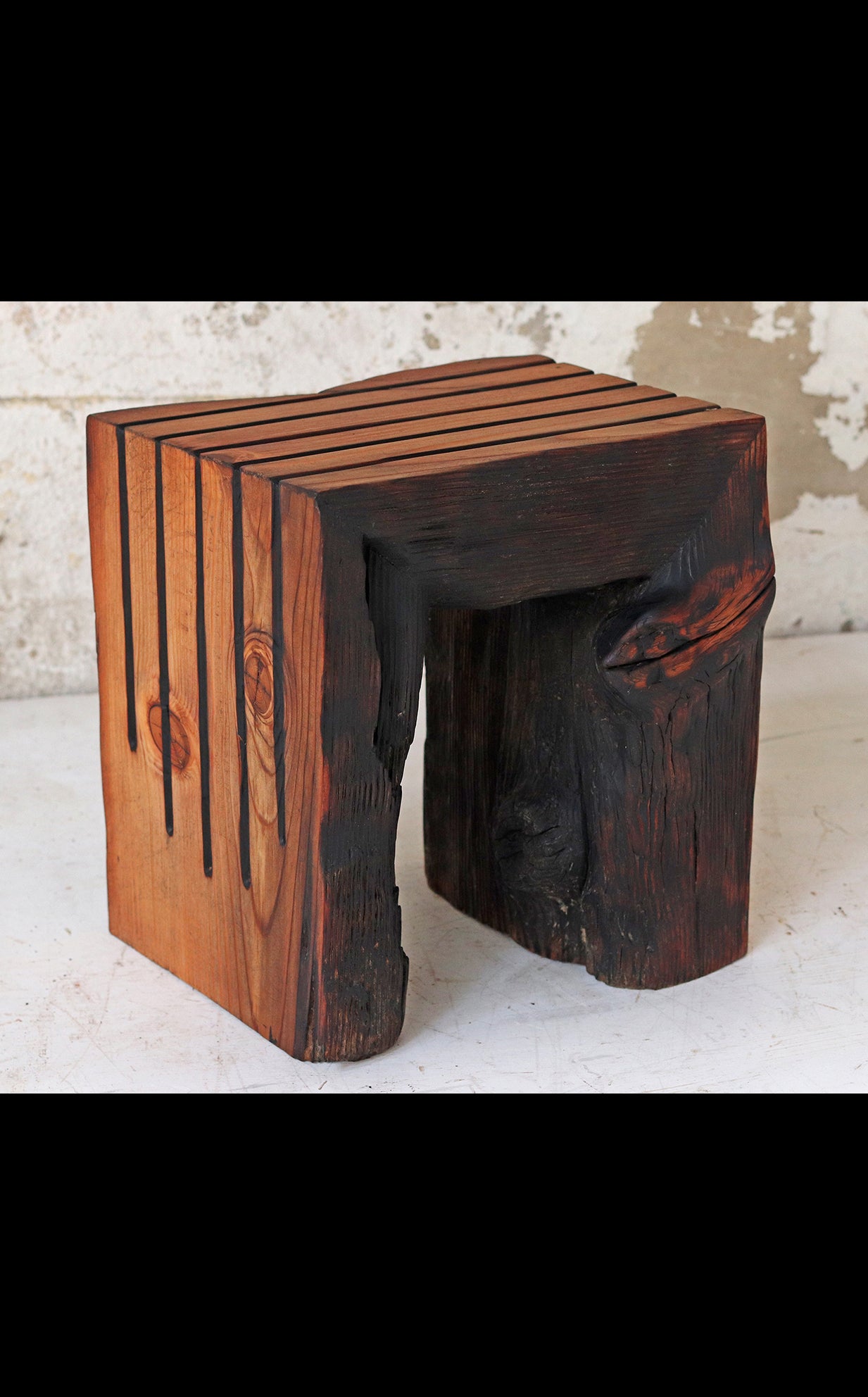 Modern Rustic Driftwood Table Stool