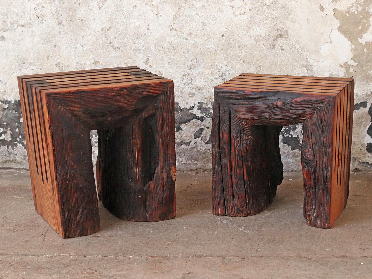 Modern Rustic Driftwood Table Stool