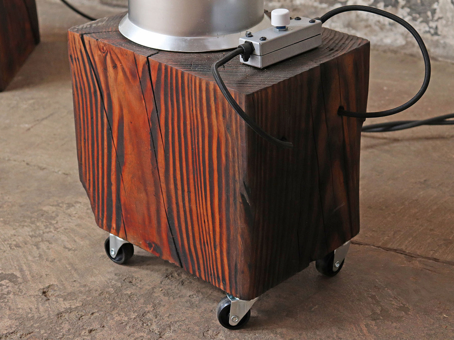 Industrial Rustic Spotlight Lamp – Upcycled Contemporary Lighting