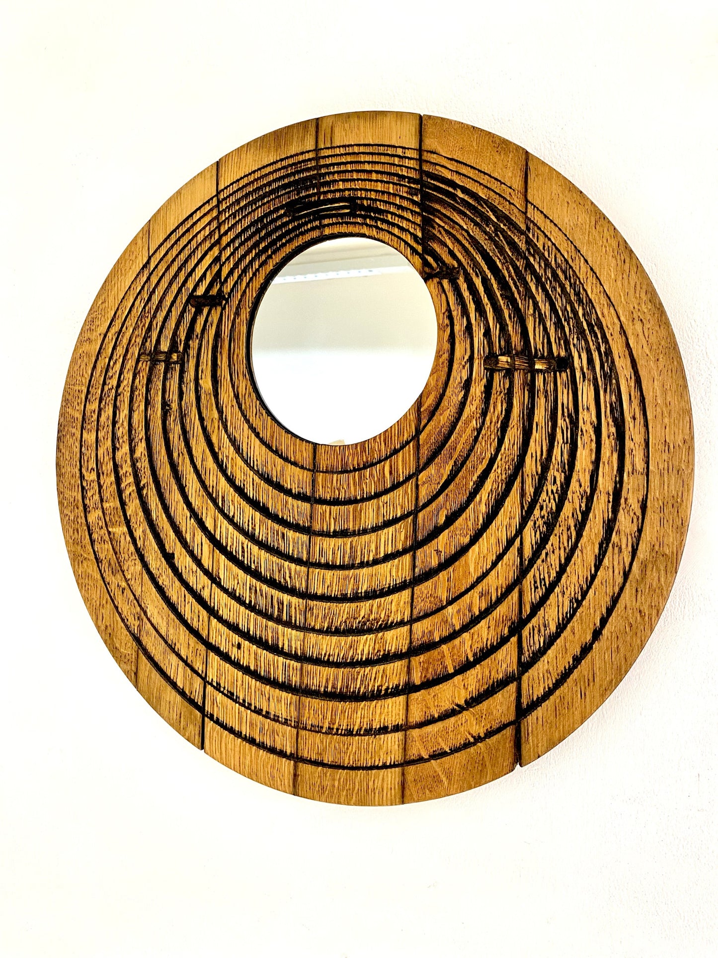 Large Rustic Oak Living Room Wall Mirror