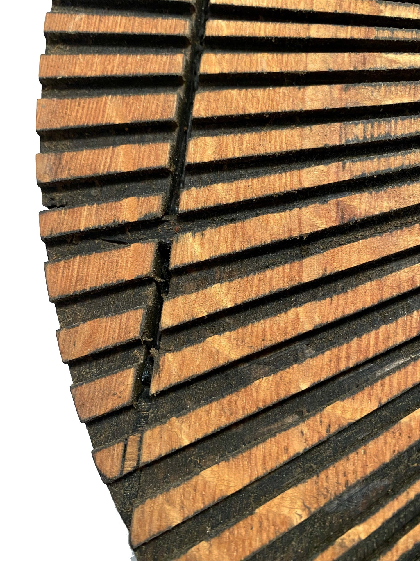 Modern Rustic Oak Wall Art Mirror with Geometric Design