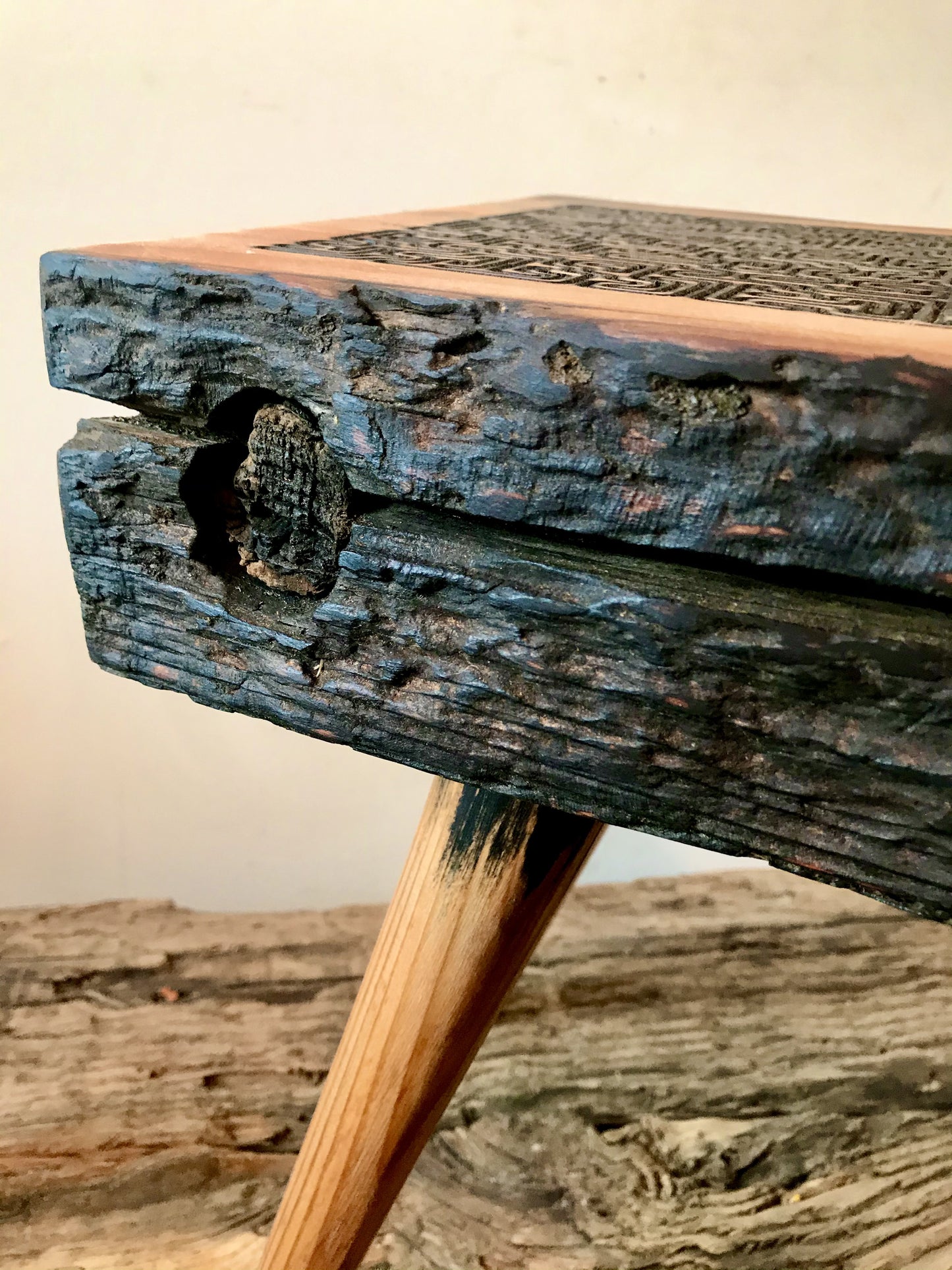 Live Edge Driftwood Maze Table