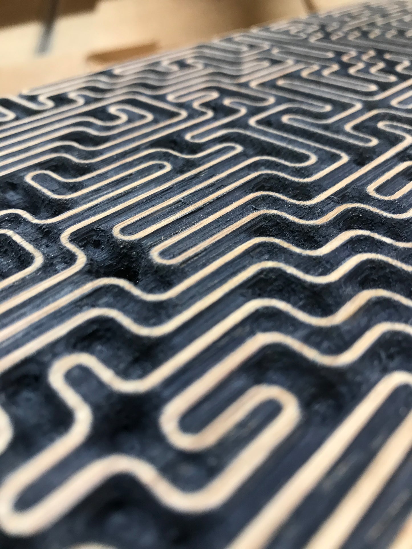 AI-Designed Mindfulness Labyrinth Serving Tray