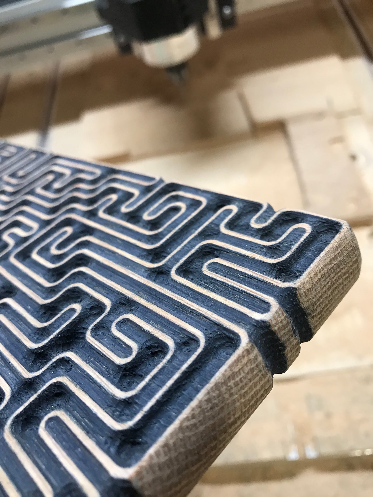 AI-Designed Mindfulness Labyrinth Serving Tray