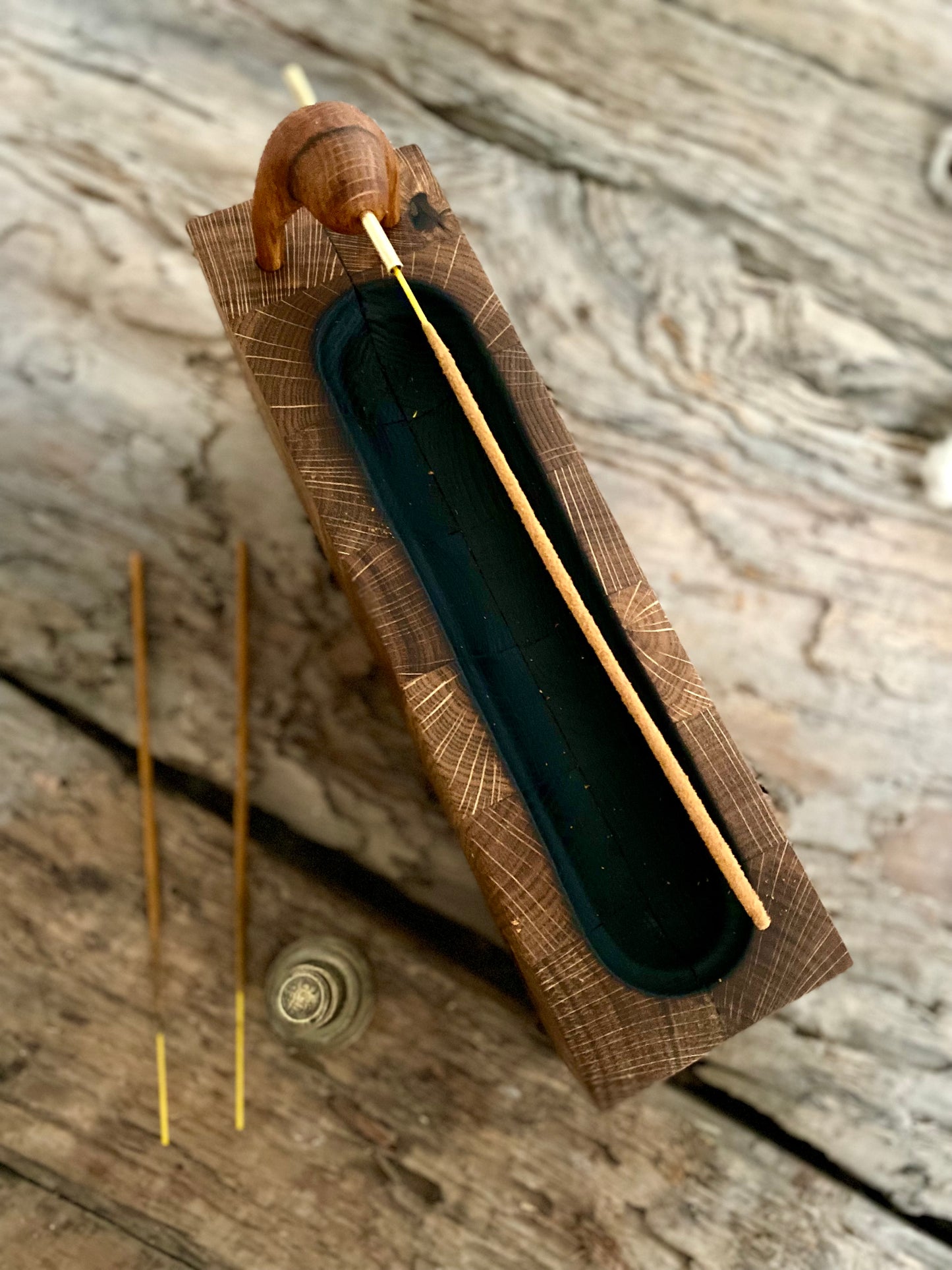 Oak Incense Stick Holder