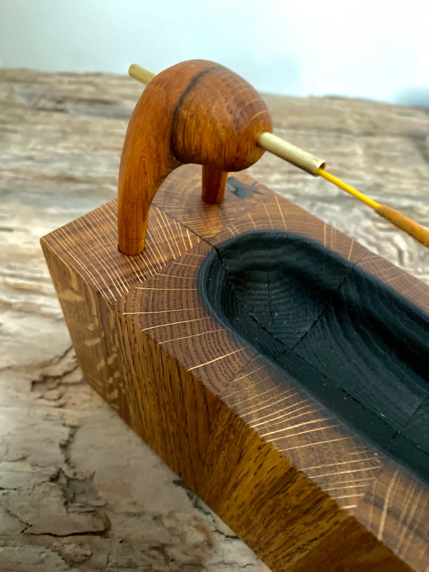 Oak Incense Stick Holder