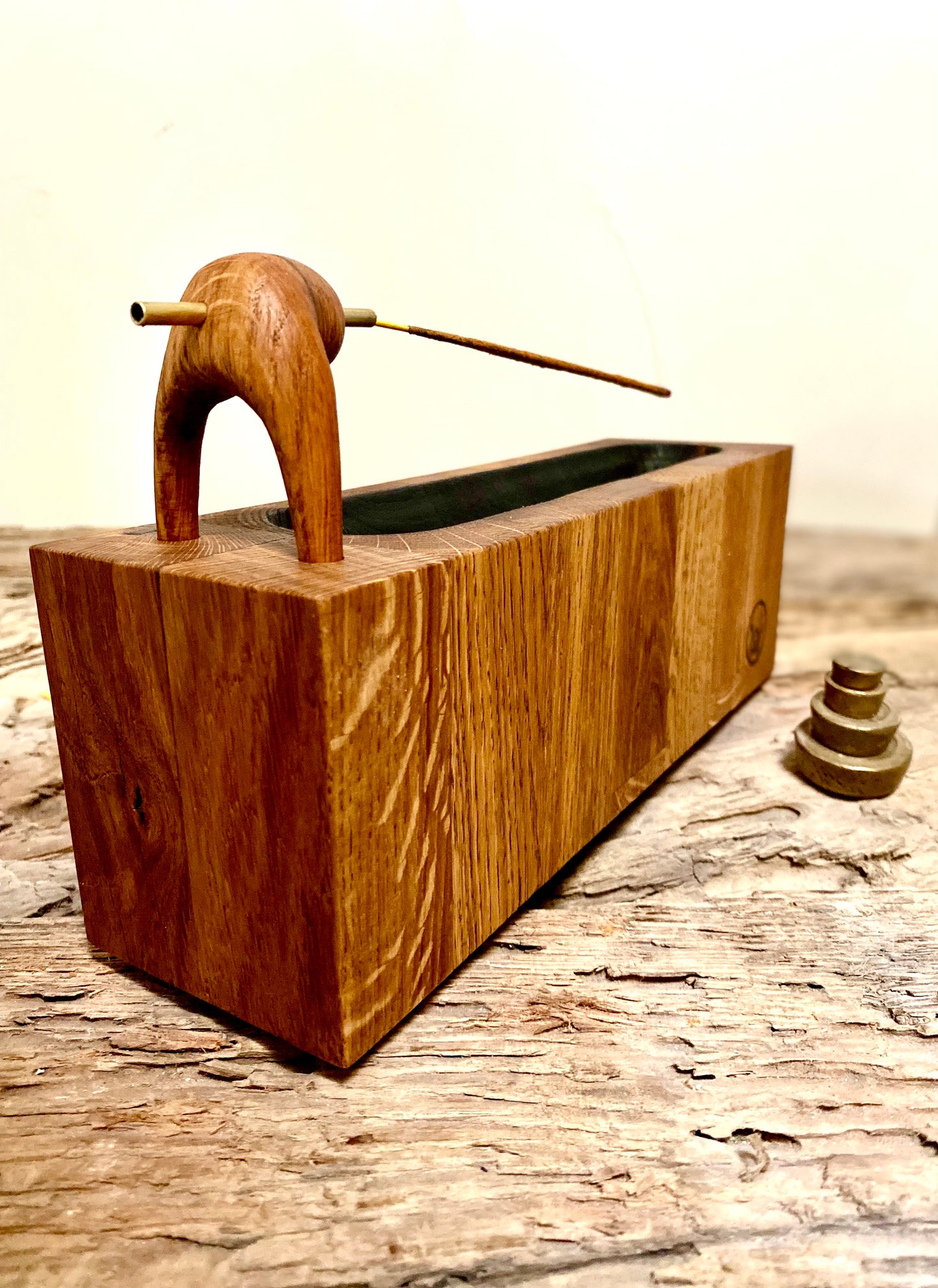 Oak Incense Stick Holder