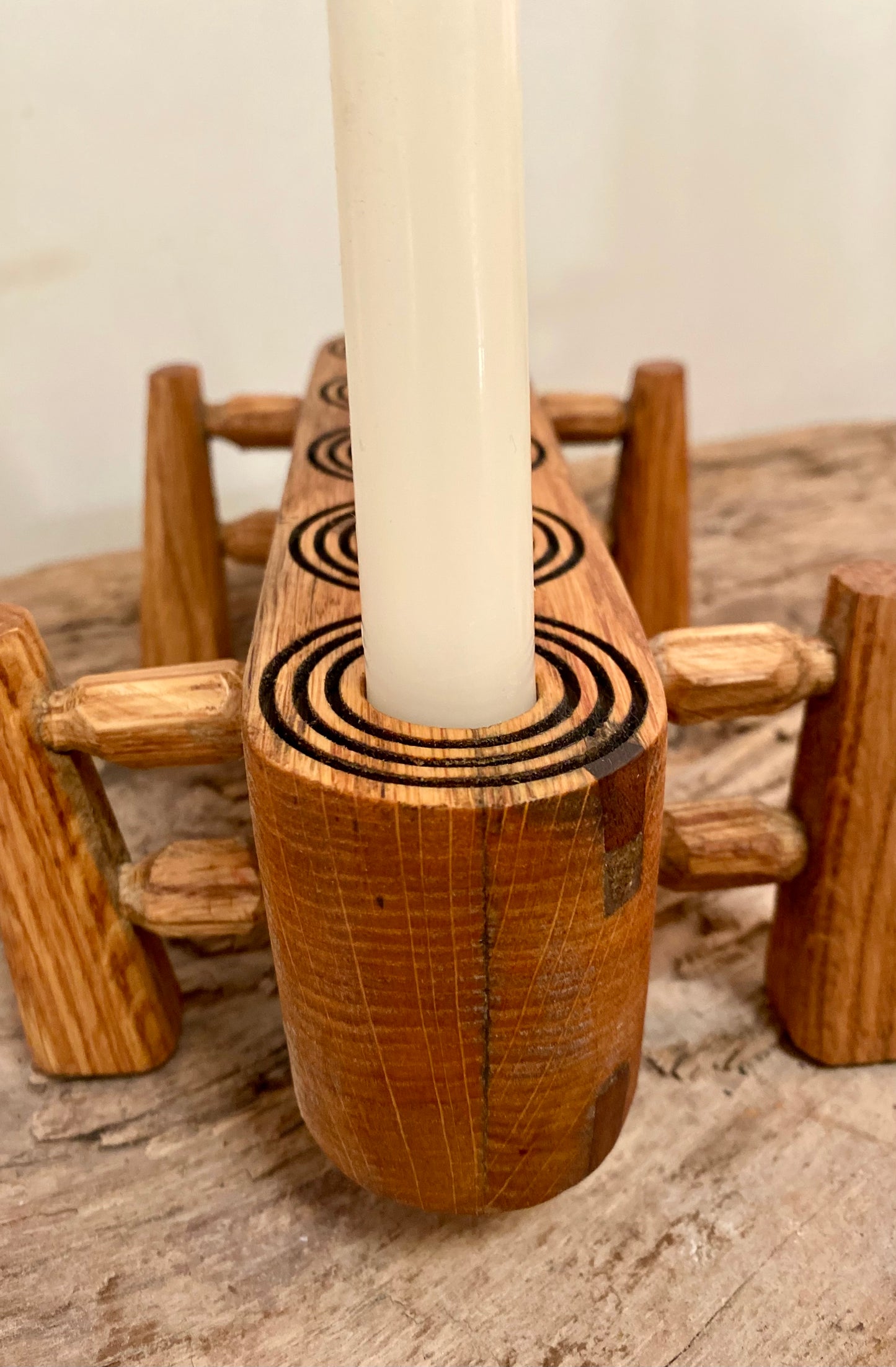 Bohemien Oak Candle Holder