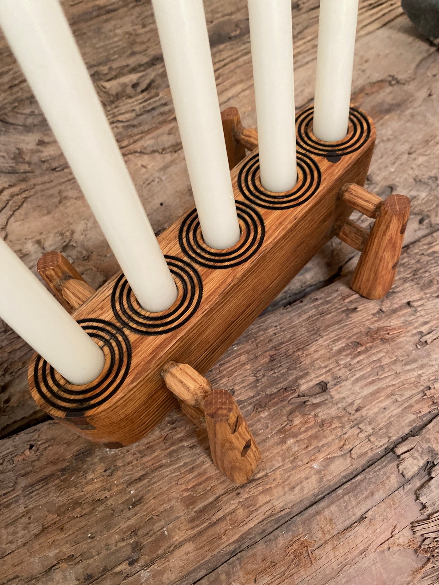 Bohemien Oak Candle Holder