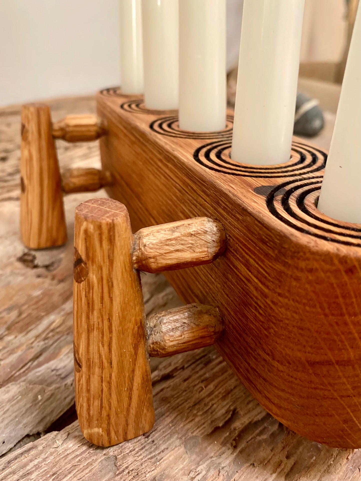 Bohemien Oak Candle Holder