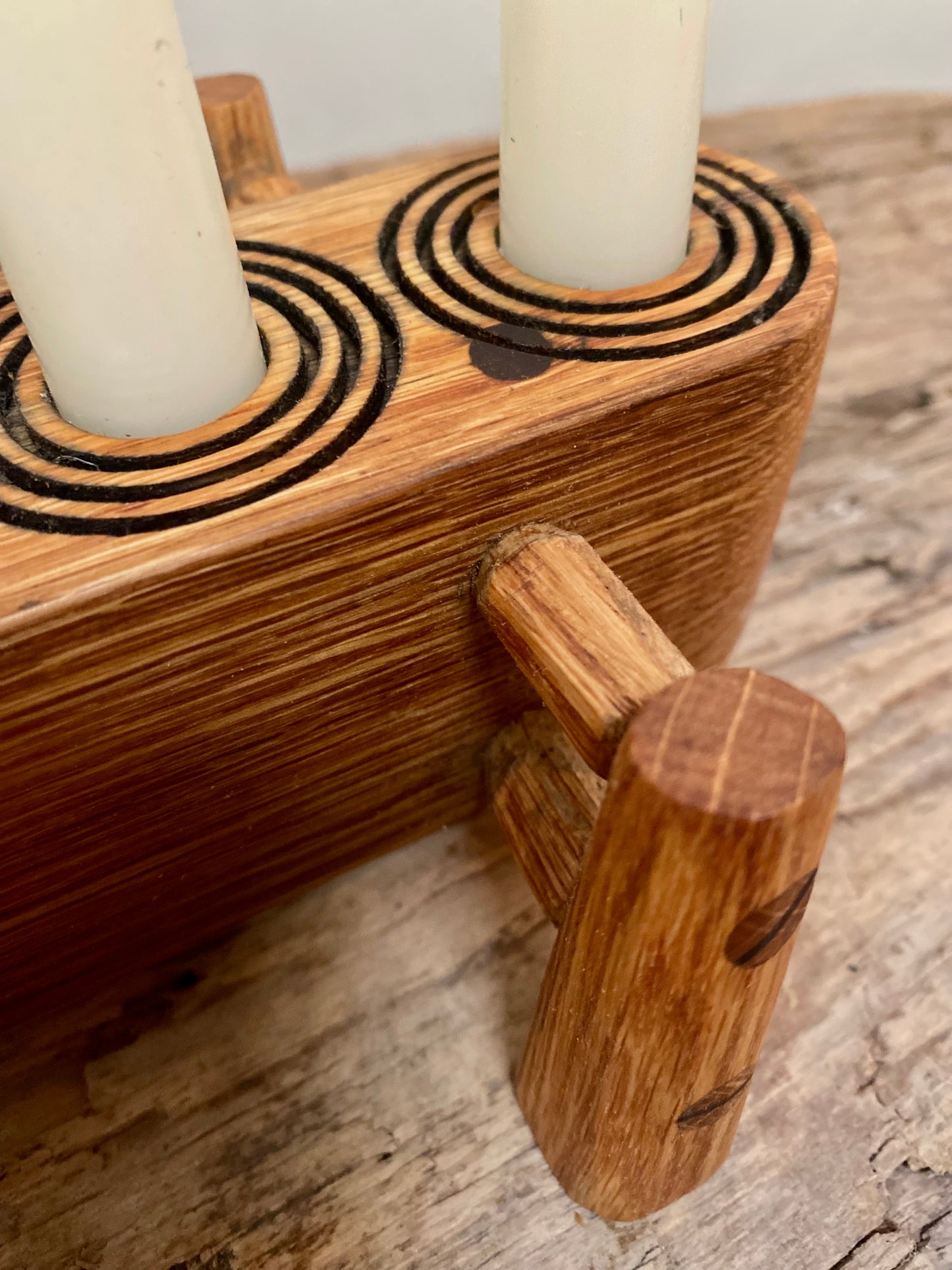 Bohemien Oak Candle Holder