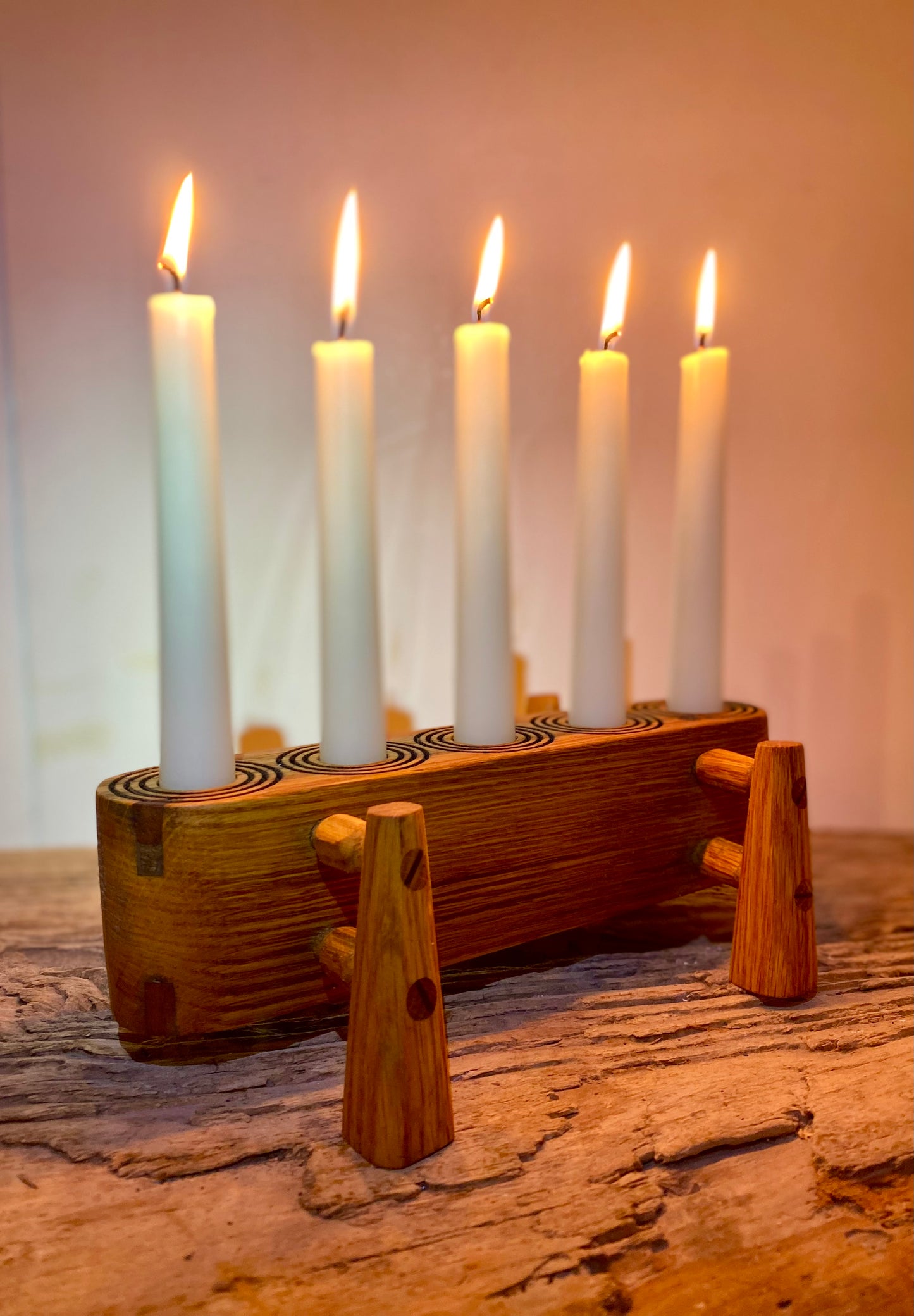 Bohemien Oak Candle Holder