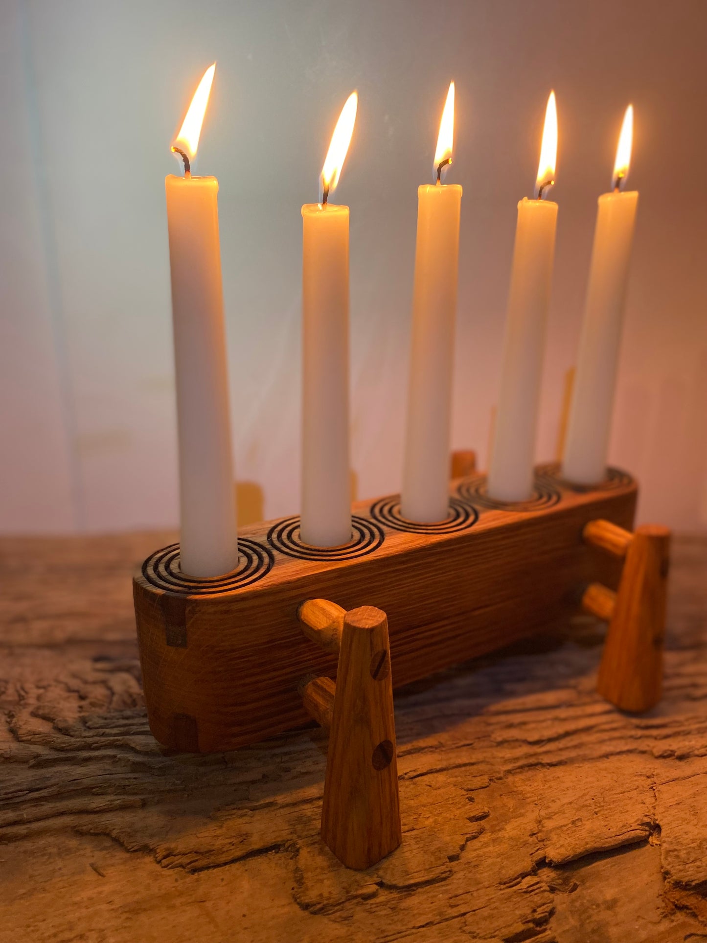 Bohemien Oak Candle Holder