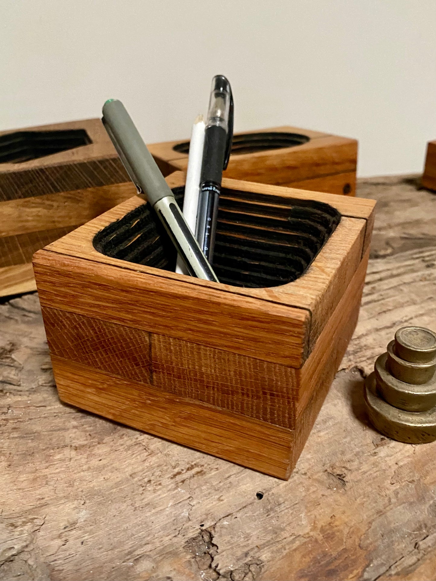 Modern Rustic Oak Bowl - Small