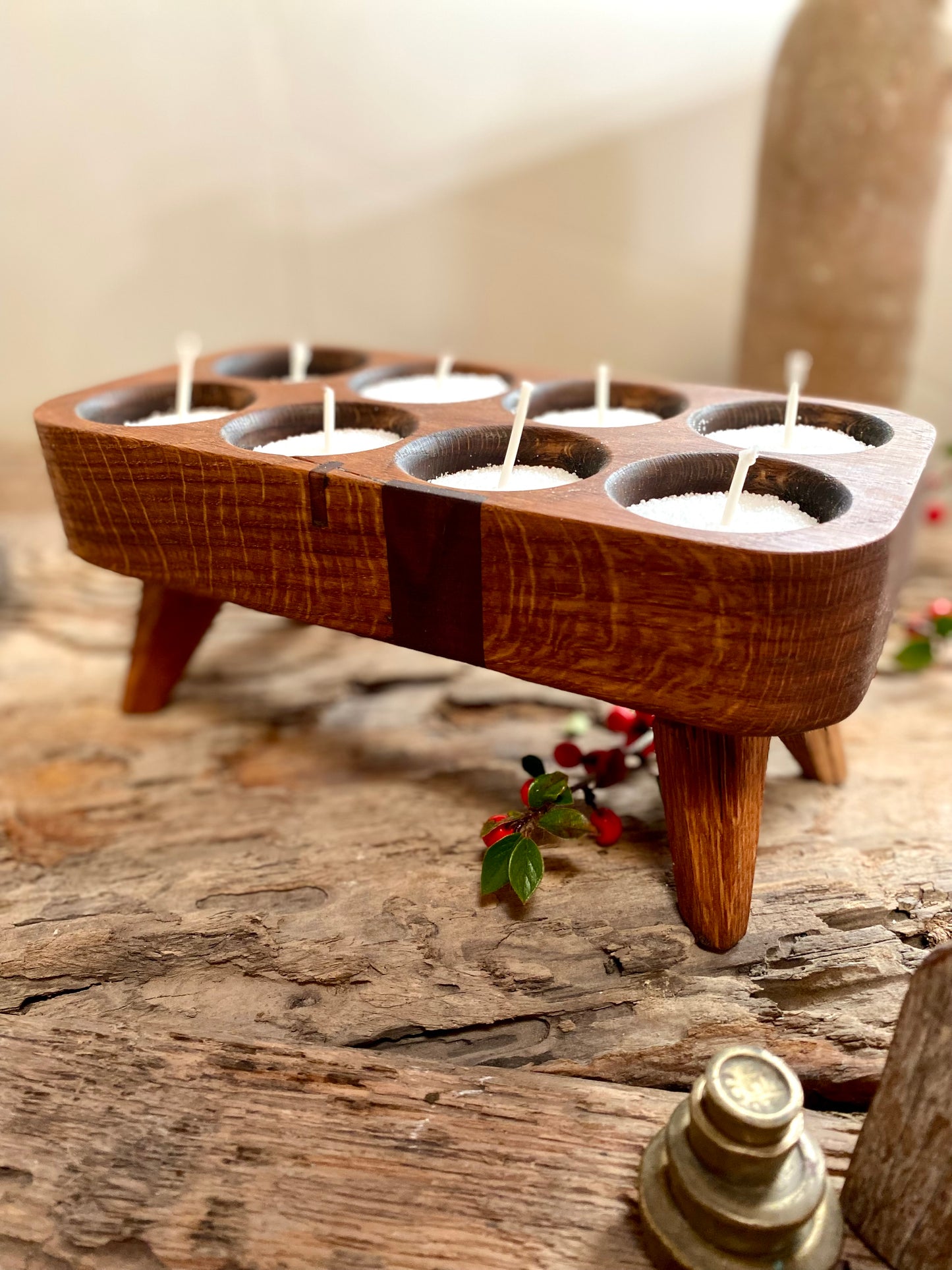 Rustic Multi-Wick Candle Holder - DIY Candle Making Kit