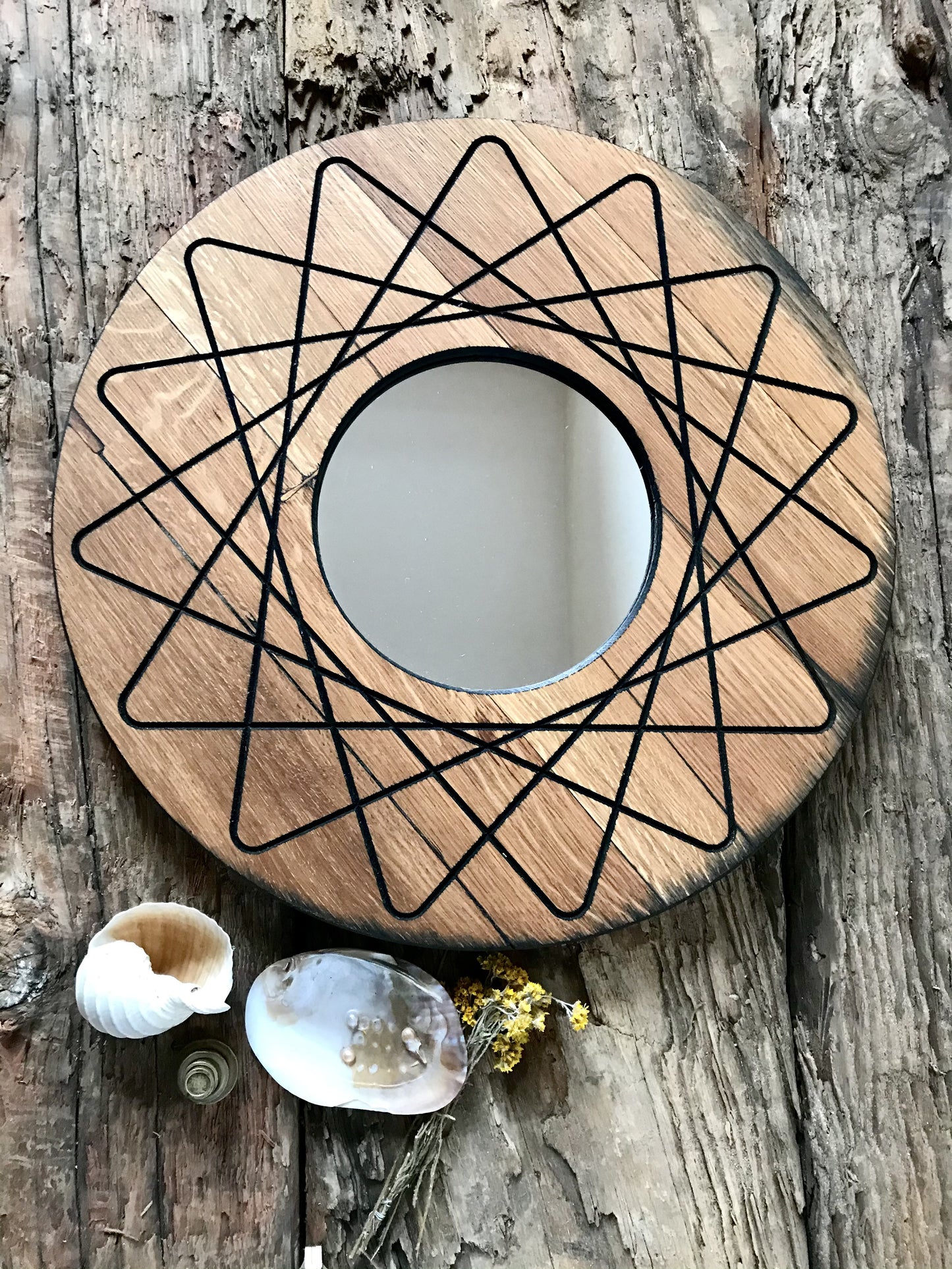 Sacred Geometry Mandala Star Wall Mirror