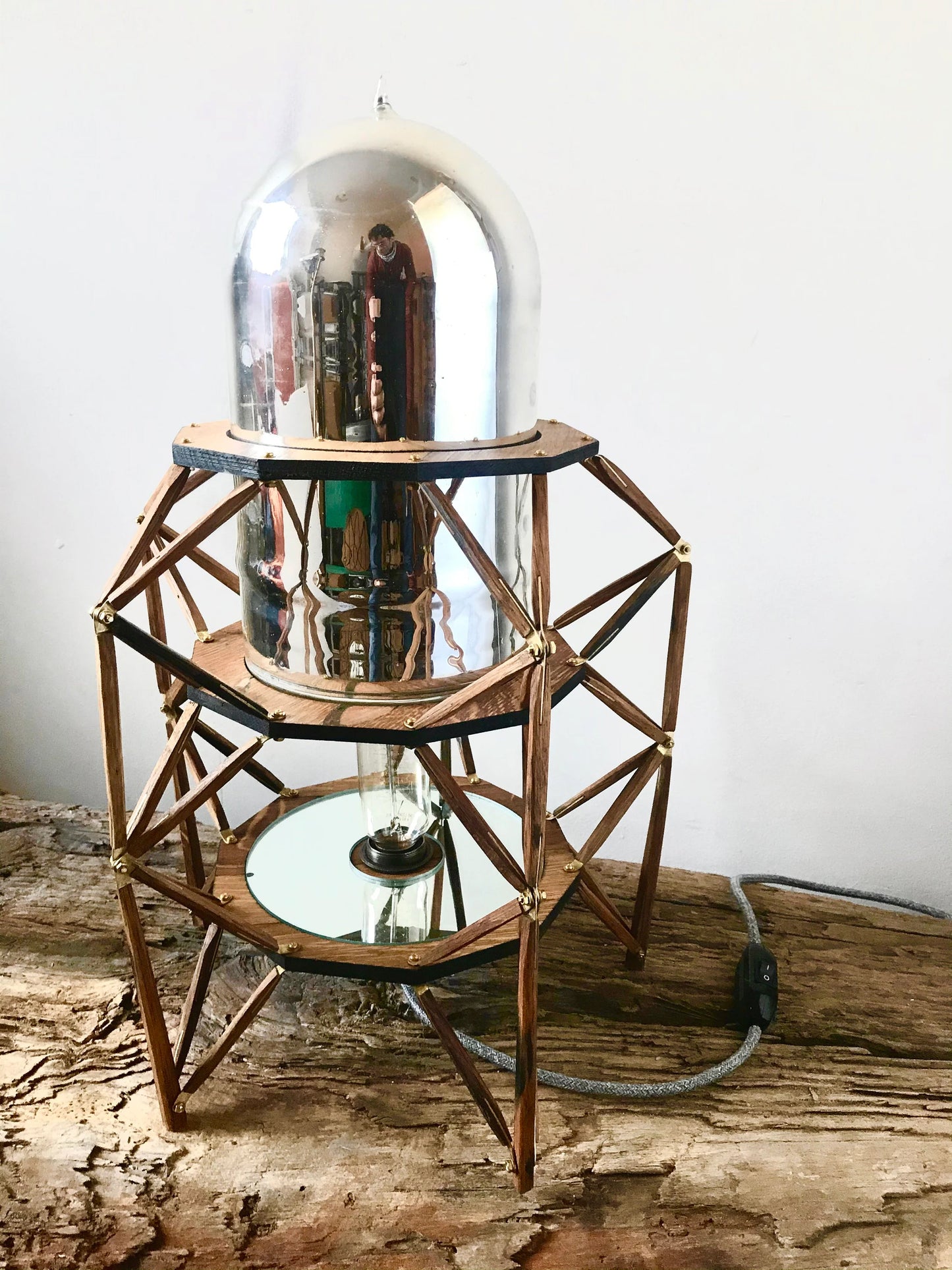 Mid-Century Mirror Dome Lighting Lamp