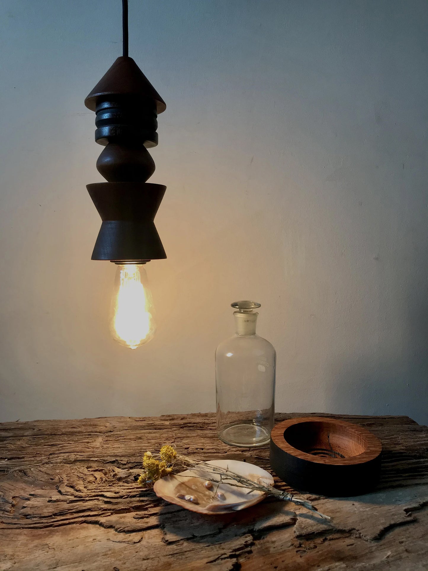 Hanging Pendant Wooden African-Style Light Chandelier