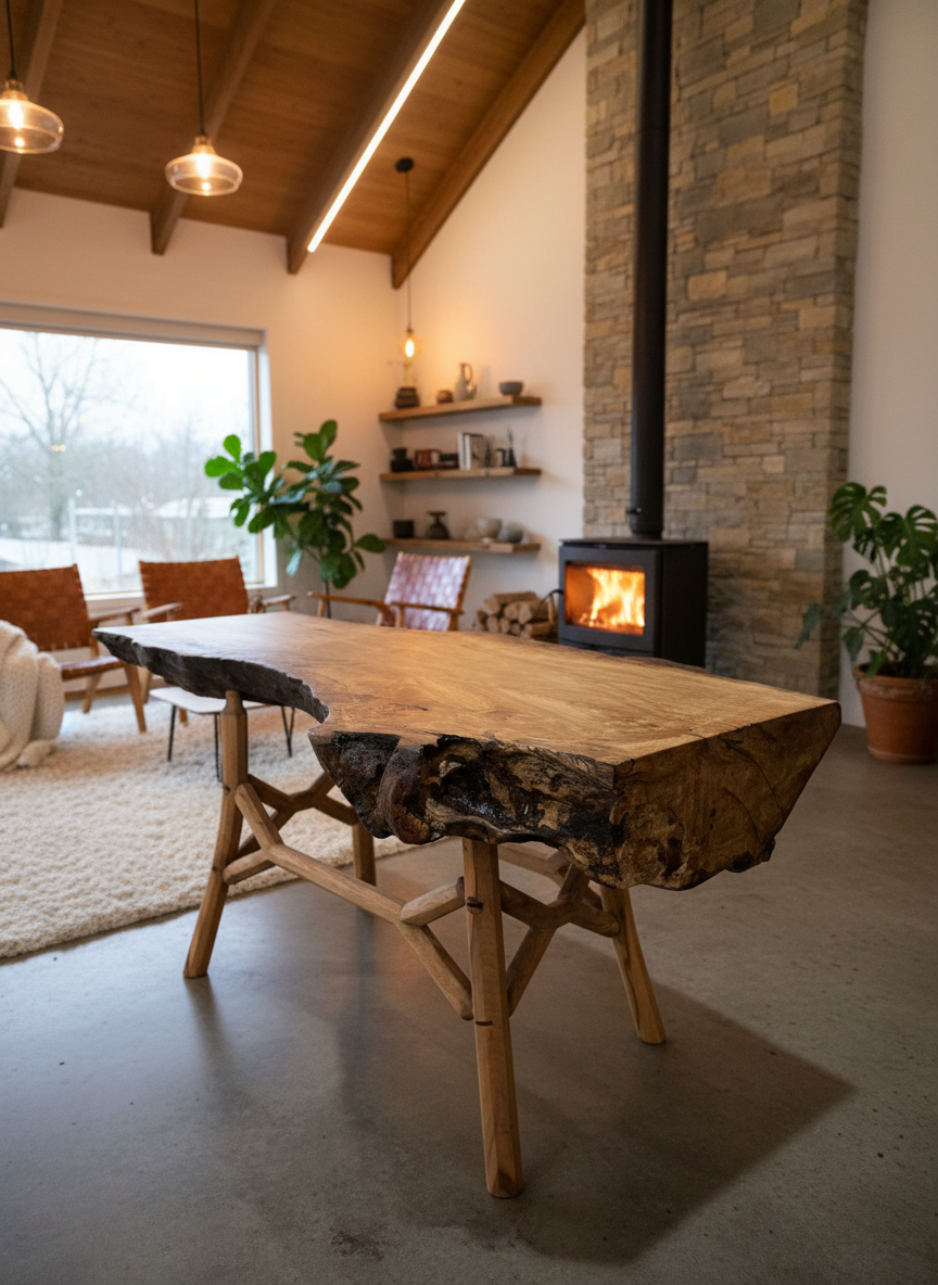 Modern Rustic 'Buttress' Driftwood Coffee Table