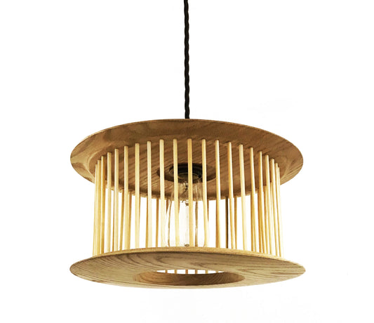 Modern Rustic Danish Oak Pendant Lampshade