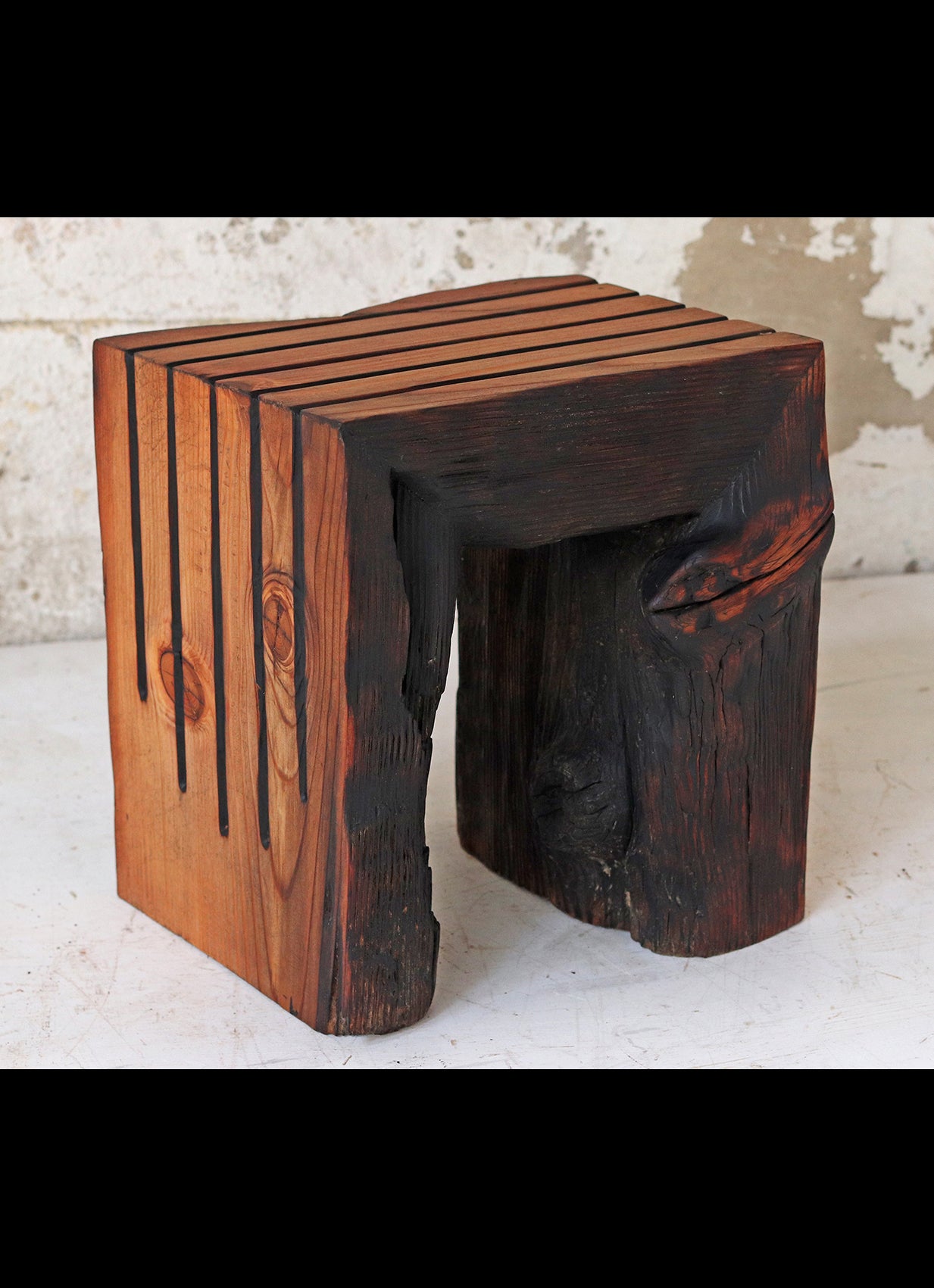 Modern Rustic Driftwood Table Stool