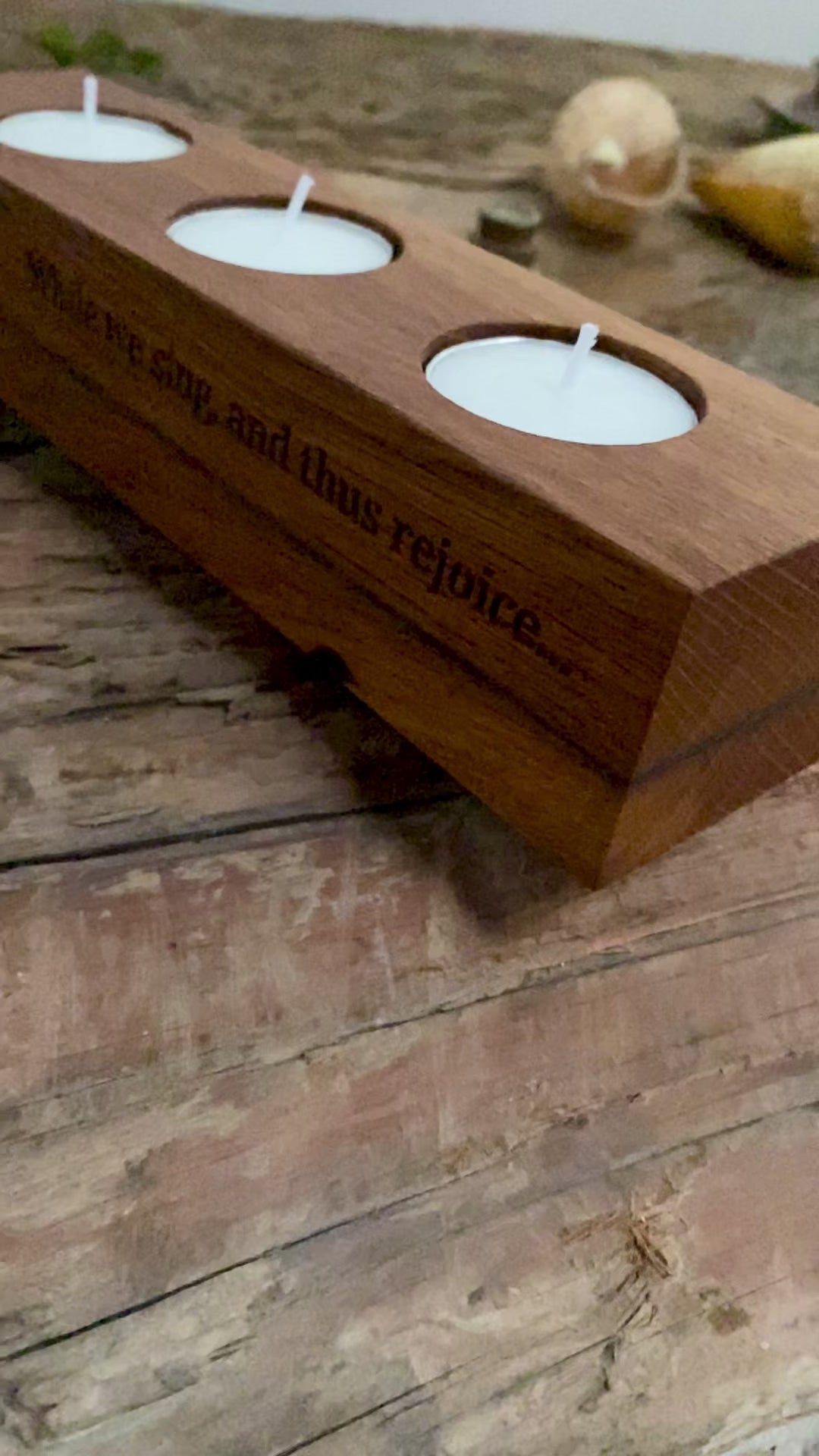 Handcrafted candle holder