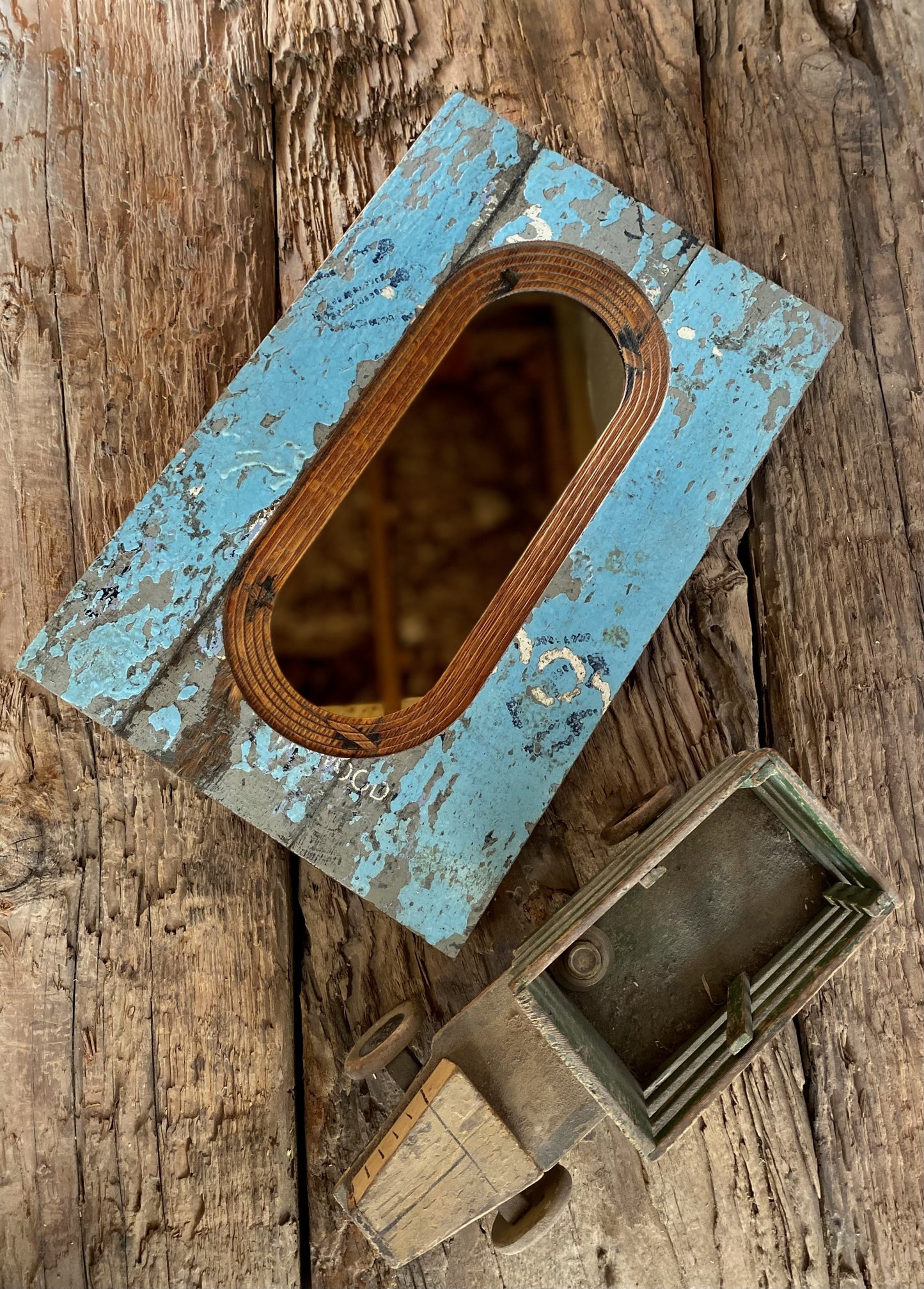 Upcycled Solid Shabby Chic Oak Wall Mirror